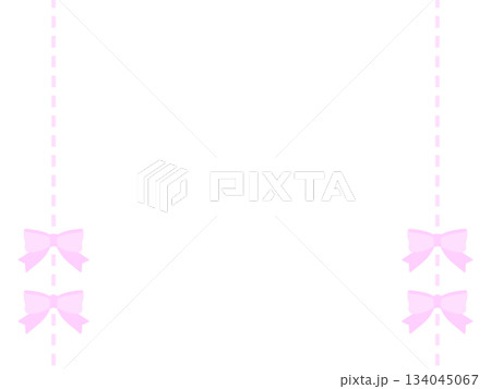 ダブルリボンはしごレースの甘ロリ風フレーム　4:3サイズ 134045067