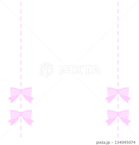 ダブルリボンはしごレースの甘ロリ風フレーム 134045074