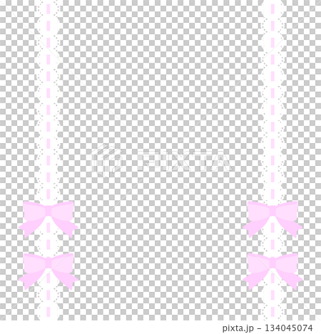 ダブルリボンはしごレースの甘ロリ風フレーム 134045074