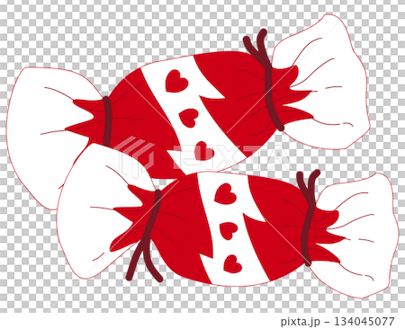 Valentine Candy Wraps with Red and White Heart Pattern Valentine Candy Wraps with Red and White Heart Pattern 134045077