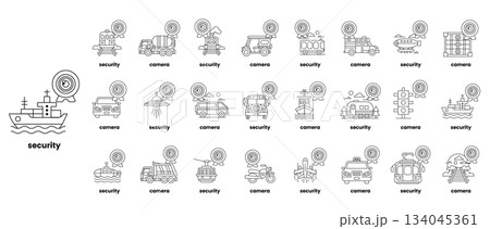 A series of icons for security A series of icons for security 134045361