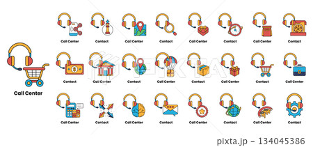 A collection of different types of headphones A collection of different types of headphones 134045386