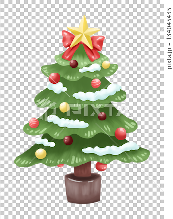Christmas tree illustration 134045435