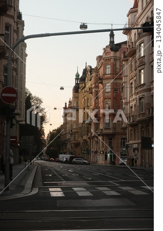Historic European City Street Architectural View Historic European City Street Architectural View 134045847