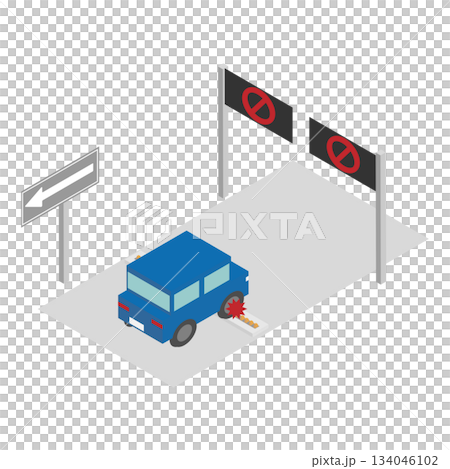 Isometric image of a device that forcibly stops reverse driving 134046102