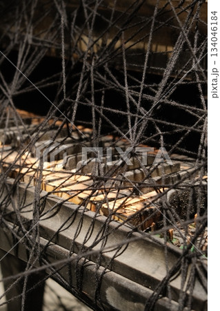 Dark Twisted Ropes Abstract Texture Background Dark Twisted Ropes Abstract Texture Background 134046184