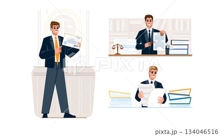 Lawyer advocate man working with documents and legal advice Lawyer advocate man working with documents and legal advice 134046516