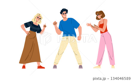 People having argument and conflict with one trying mediating 134046589