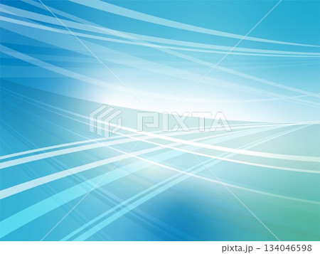 鮮やかで透明感のあるライトブルーの波形背景 134046598