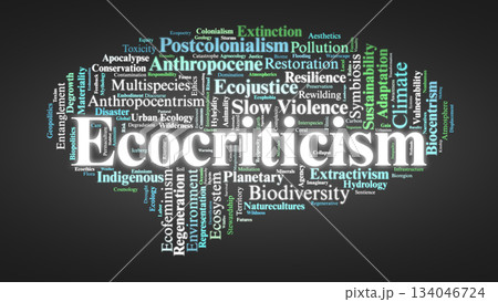 Ecocriticism Word Cloud. Core Terms On Environmental Thought, Sustainability, And Planetary Ethics 134046724