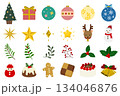 クリスマスのアイコンセット　 134046876
