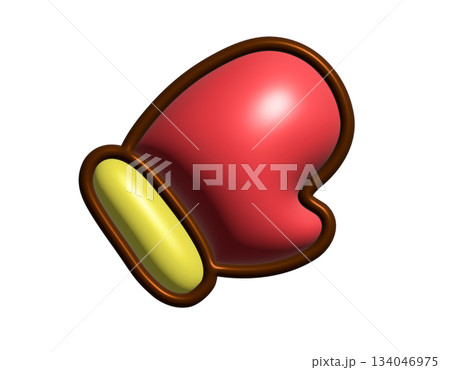 This colorful mitten illustration is perfect for winter-themed designs and projects, adding a touch of warmth and cheer This colorful mitten illustration is perfect for winter-themed designs and projects, adding a touch of warmth and cheer 134046975