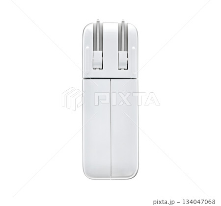 A white charger with two prongs A white charger with two prongs 134047068
