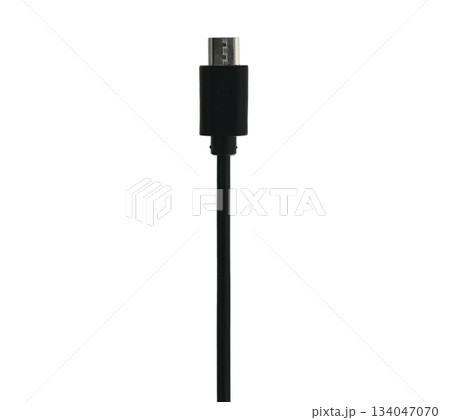 A black cord with a white plug 134047070