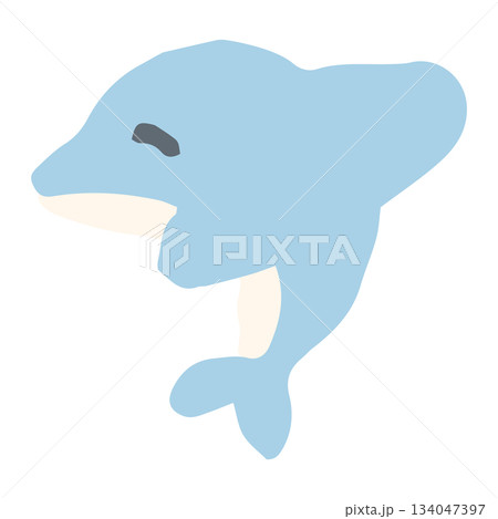 海のなかまたちシリーズ｜イルカ（シンプル・かわいい） 134047397