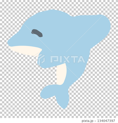 海のなかまたちシリーズ｜イルカ（シンプル・かわいい） 134047397