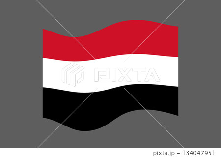 Flag of Yemen. National symbol in official colors. Template icon. Abstract vector background 134047951
