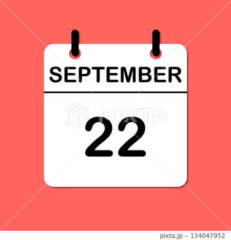 September 22. Daily Calendar icon for design. Simple design for business brochure, flyer, print media, advertisement. Easily editable September 22. Daily Calendar icon for design. Simple design for business brochure, flyer, print media, advertisement. Easily editable 134047952