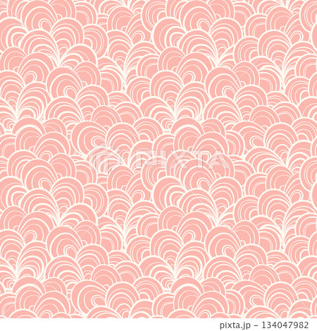 Seamless floral pattern based on traditional folk art ornaments. Colorful flowers on color background. Scandinavian style. Sweden nordic style. Vector illustration. Simple minimalistic pattern 134047982