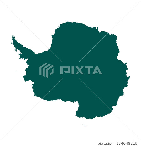 Map of Antarctica, sign silhouette. World Map Globe. Vector Illustration isolated on transparent background. Antarctic continent 134048219