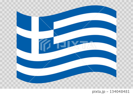 Flag of Greece. Greek national symbol in official colors. Template icon. Abstract vector background Flag of Greece. Greek national symbol in official colors. Template icon. Abstract vector background 134048481