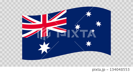 Flag of Australia. Australian national symbol in official colors. Template icon. Abstract vector background 134048553