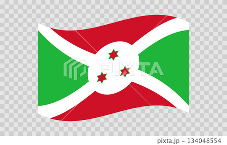 Flag of Burundi. National symbol in official colors. Template icon. Abstract vector background 134048554