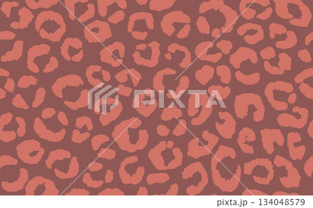 Abstract modern leopard seamless pattern. Animals trendy background. Color decorative vector stock illustration for print, card, postcard, fabric, textile. Modern ornament of stylized skin 134048579