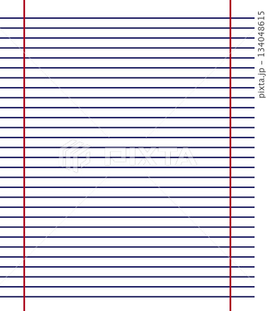 Grid paper. Abstract striped background with color horizontal lines. Geometric pattern for school, wallpaper, textures, notebook. Lined paper blank isolated on transparent background 134048615