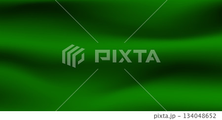 Silk green background. Abstract vector pattern with copy space. Liquid wave texture, smooth drapery wallpaper. Wedding fabric, satin. Wavy design for banner, card, postcard, backdrop 134048652