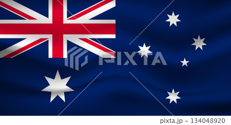 Flag of Australia. Australian national symbol in official colors. Template icon. Abstract vector background 134048920