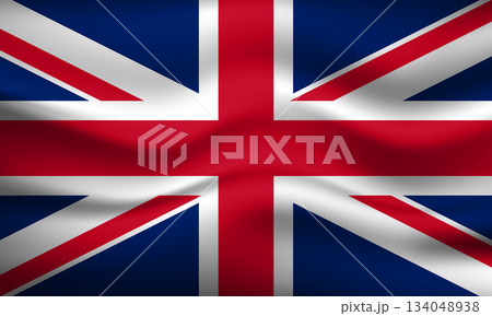Flag of United Kingdom. English national symbol in official colors. Template icon. Abstract vector background Flag of United Kingdom. English national symbol in official colors. Template icon. Abstract vector background 134048938