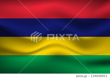 Flag of Mauritius. Mauritian national symbol in official colors. Template icon. Abstract vector background 134048951