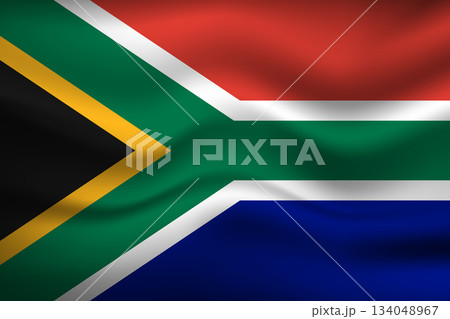 Flag of Republic of South Africa. RSA national symbol in official colors. Template icon. Abstract vector background 134048967