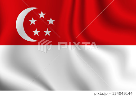 Flag of Singapore. National symbol in official colors. Template icon. Abstract vector background Flag of Singapore. National symbol in official colors. Template icon. Abstract vector background 134049144