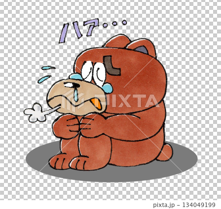 落ち込む熊のキャラクター 落ち込む熊のキャラクター 134049199