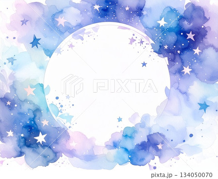 夜空のモチーフのフレーム（AI生成画像） 134050070