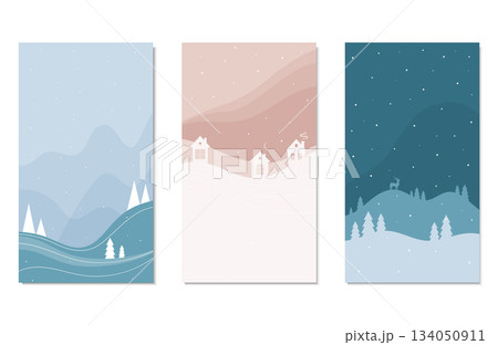 winter minimalist background 134050911