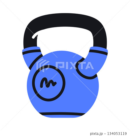 Kettlebell as Sport Equipment and Supply Colorful Element Vector Illustration Kettlebell as Sport Equipment and Supply Colorful Element Vector Illustration 134053119