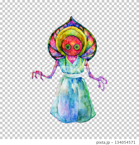 水彩風格弗拉特伍茲怪物 UMA 都市傳說 PNG 134054571