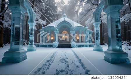 真冬のチャペル 134054824