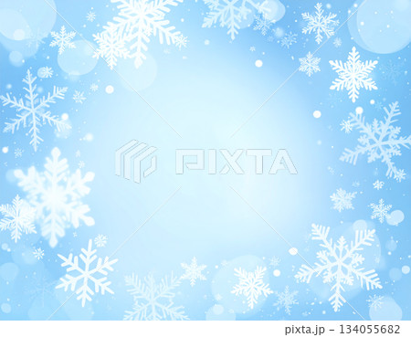 背景素材　冬イメージ 134055682
