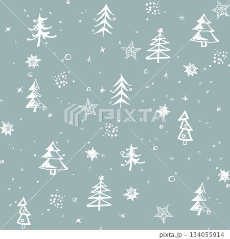 Seamless pattern with Christmas tree Seamless pattern with Christmas tree 134055914