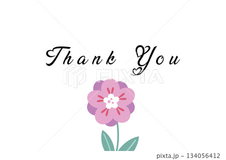 Thank You floral greeting card for celebrations and appreciation message Thank You floral greeting card for celebrations and appreciation message 134056412