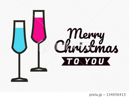 Festive Merry Christmas Celebration with Champagne Toast and Holiday Greetings Festive Merry Christmas Celebration with Champagne Toast and Holiday Greetings 134056413
