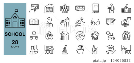 学校に関するアイコンセット 134056832
