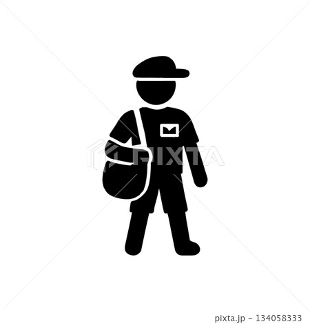 Mailman Postman Delivery Service Icon Mailman Postman Delivery Service Icon 134058333