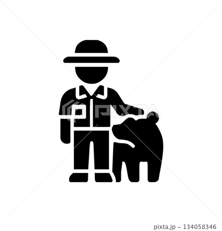 Zoo Animal Keeper Ranger Iconのイラスト素材 [134058346] - PIXTA