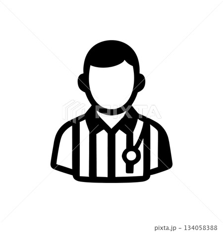 Game Referee Whistle Uniform Icon Game Referee Whistle Uniform Icon 134058388