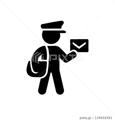 Mailman Delivery Service Uniform Icon 134058391